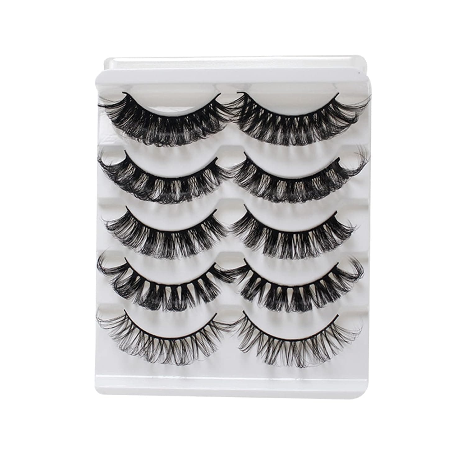 LUYANhapy9 5Pairs/Box Eyelashes Charming Soft Three-dimensional False Eyelashes for Novice 1