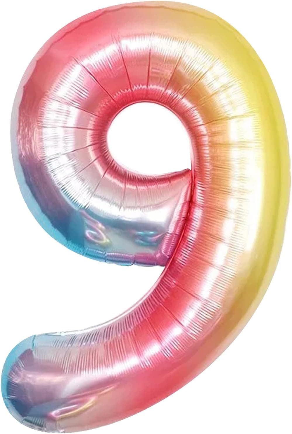 KatchOn, Huge 40 Inch, Rainbow 9 Balloon - Cloud 9 Party Decorations | Nine Balloon for On Cloud 9 Birthday Decorations for Girls | 9th Birthday Decorations for Girls | Rollerskating Birthday Party
