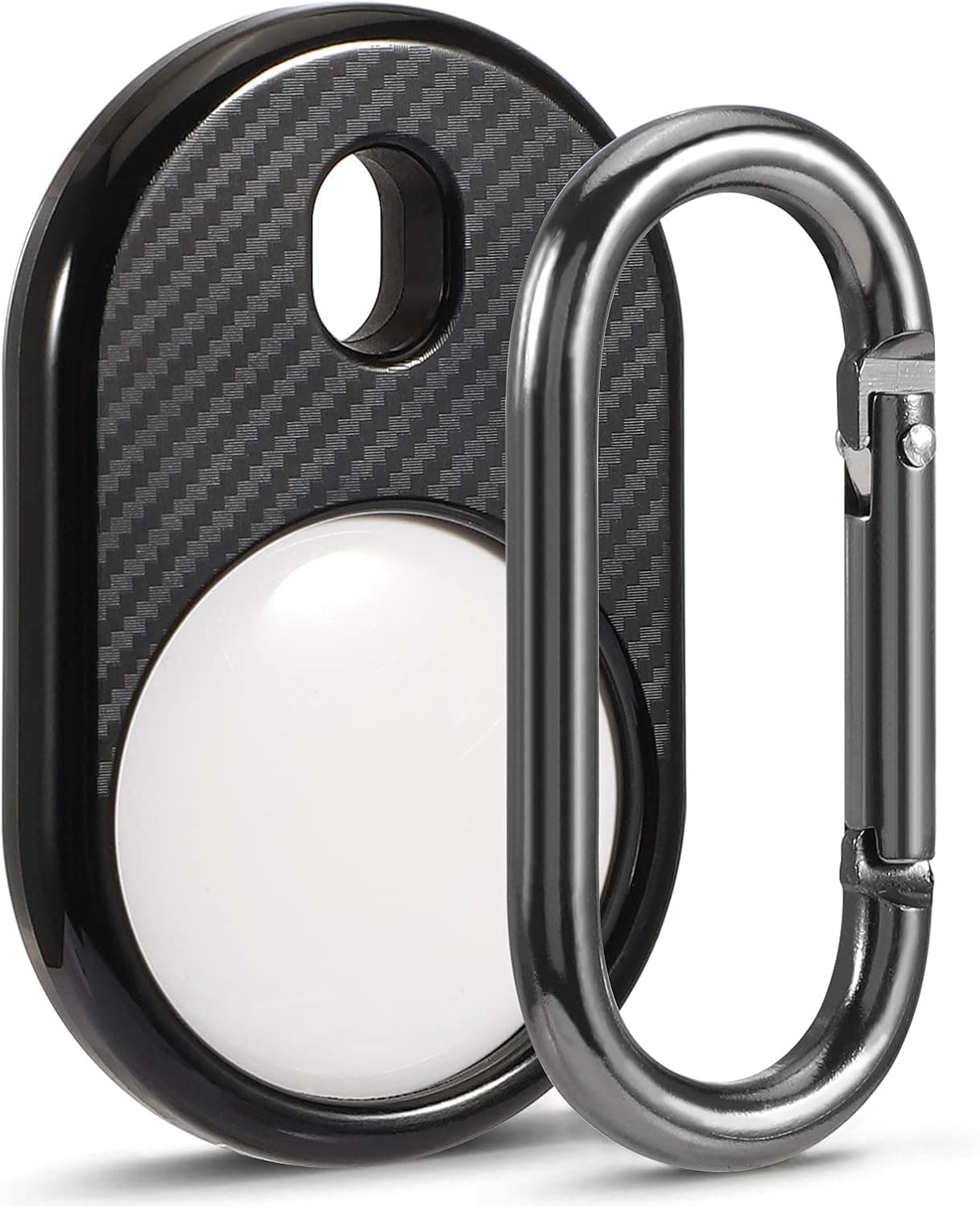 Compatibale AirTag Case for AirTag Keychain, TPU Protective Case Secure Holder with Key Ring, Anti-Scratch for AirTags Case Aceesories(Matte Black)