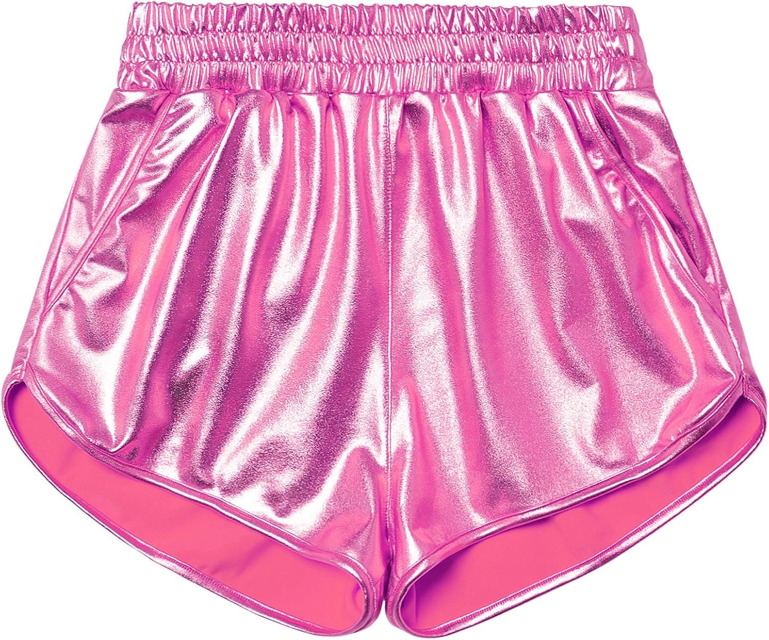 Perfashion Girls Metallic Shorts Sparkly Shiny Hot Pants Gold/Silver/Pink Outfit