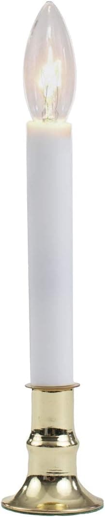 Quality Craft Flameless Candle with Gold Holder (Electrical), Pack of 6, White/Gold (IQ30012)