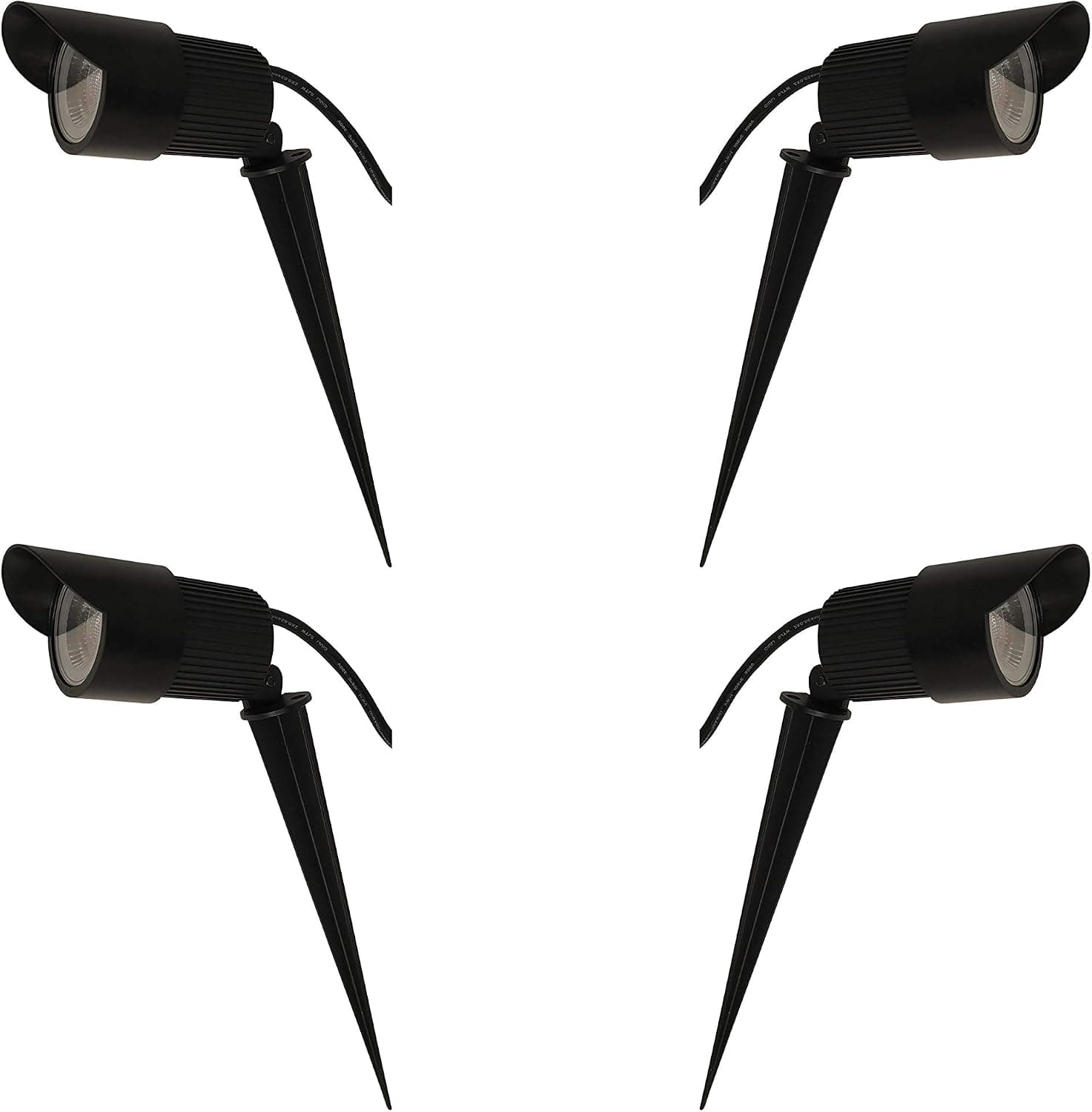 LUMENGY 6W LED Outdoor Landscape SpotLights Cast-Aluminum Waterproof Low Voltage Directional Light for Walls, Planters, Trees and Pathway. Warm White 2700K (4-Pack