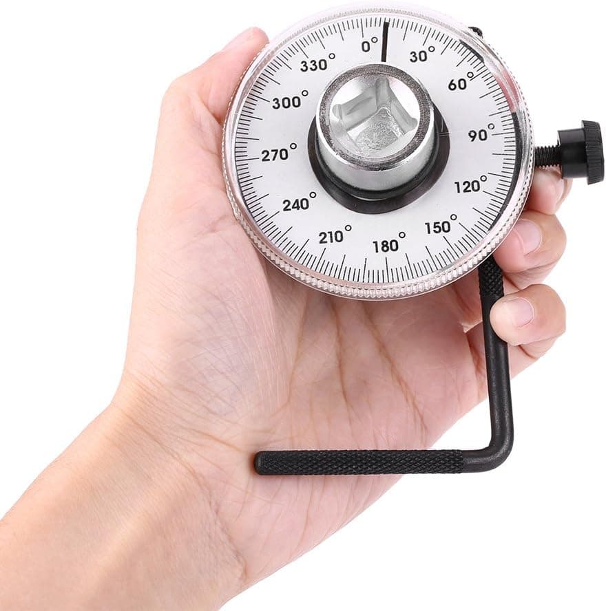 Keenso 1/2" Drive Torque Angle Gauge,360° Adjustable Torque Angle Gauge Car Auto Meter Tool for Drive Measurer Car Garage