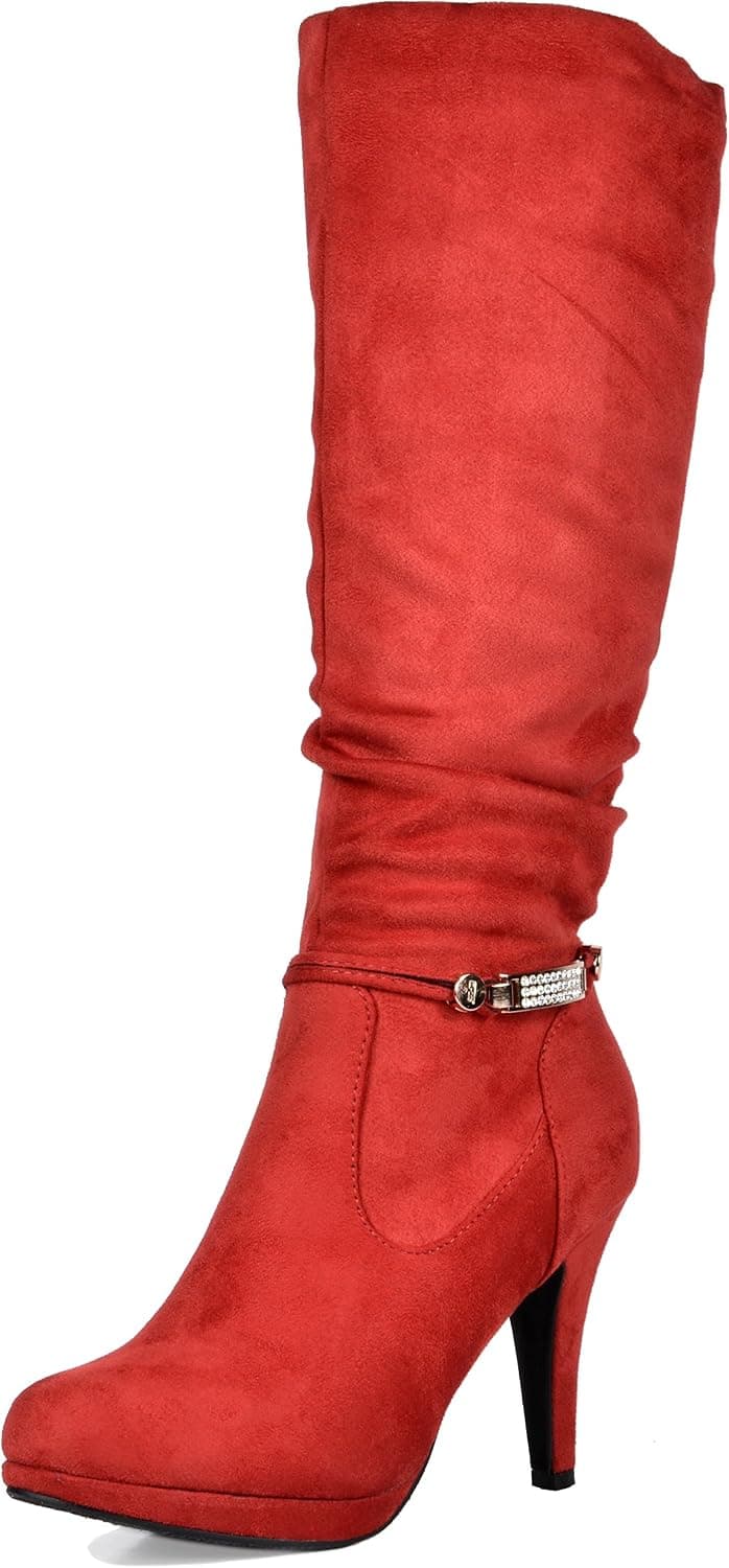 DREAM PAIRS Women's Knee High Platform Heel Boots
