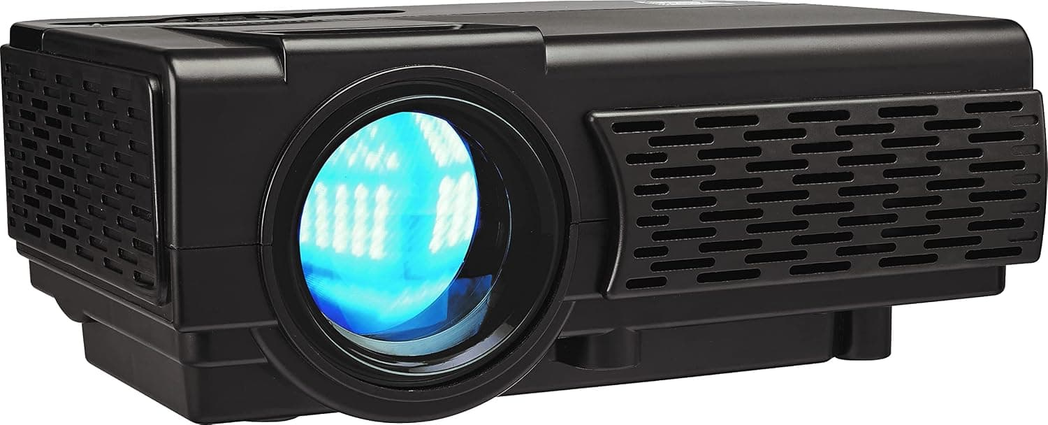RCA Bluetooth Movie Projector - Perfect for Movies, Games, TV Series - 1080p Compatible - Bluetooth Portable Video Projector Equipped with HDMI, VGA, AV, USB interfaces for Home/Outdoor - Black