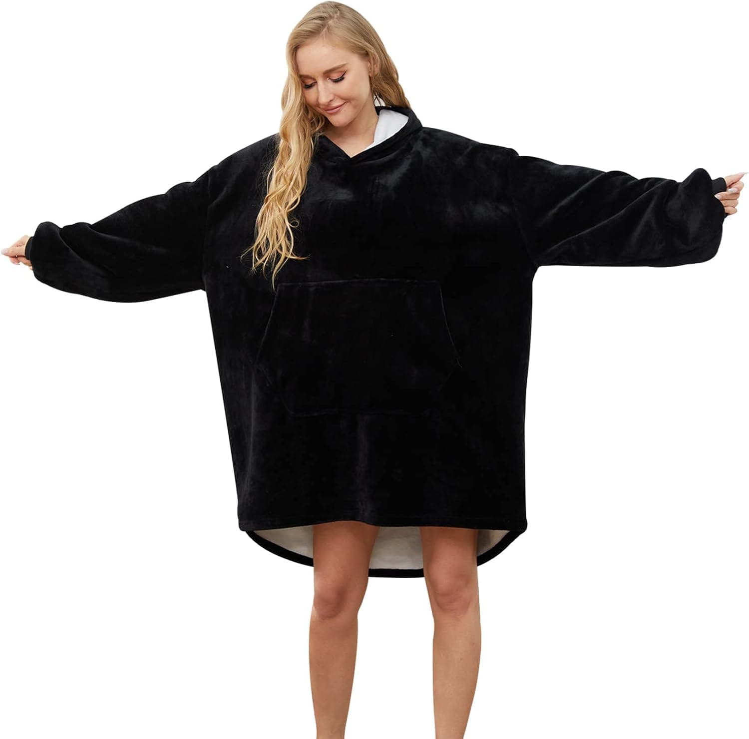 Blanket Hoodie Wearable Oversized Sherpa Blanket Hoodie Sweatshirt for Adults Women Men Kids Extremely Cozy WarmSoft and Fuzzy Hoodie Blanket
