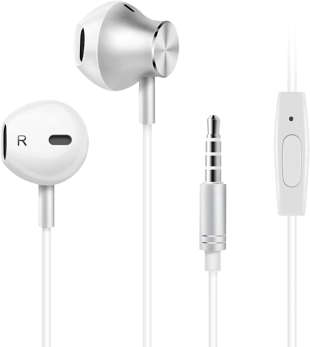 Bestfy In Ear Earbuds Headphones with Mic and Remote Wired Earphones for iPhone, iPad, iPod, Android Smartphones, Sony, Samsung, Laptop, Music Players