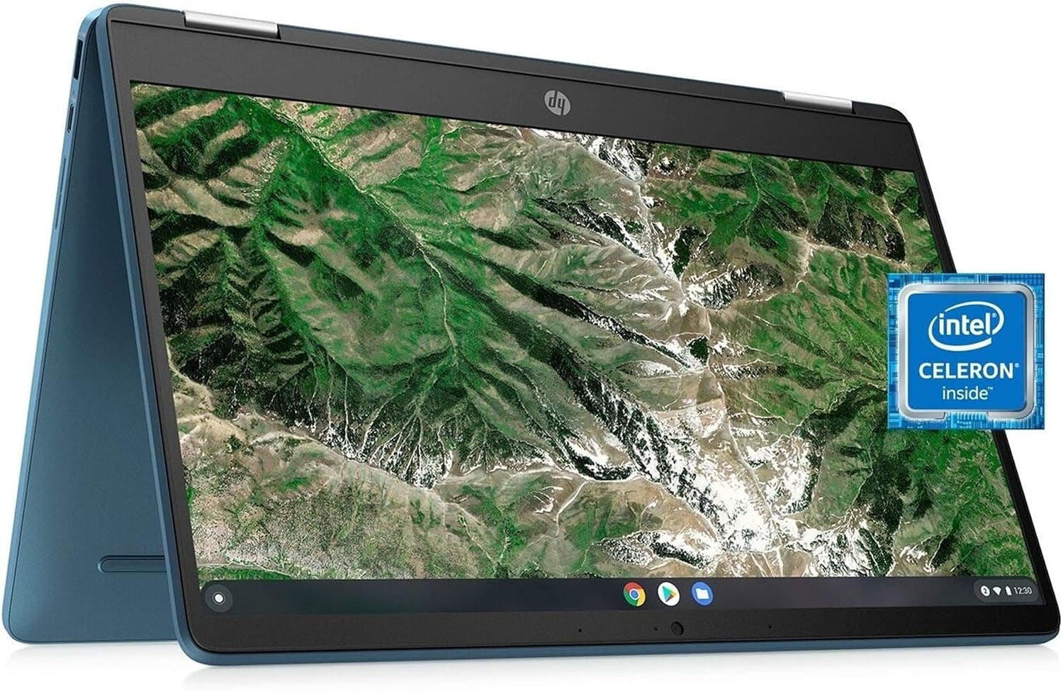 HP Chromebook x360 14A-CA0090 14 inch Touch 4GB 64GB Intel Celeron N4020, Teal (Renewed),14-14.99 inches