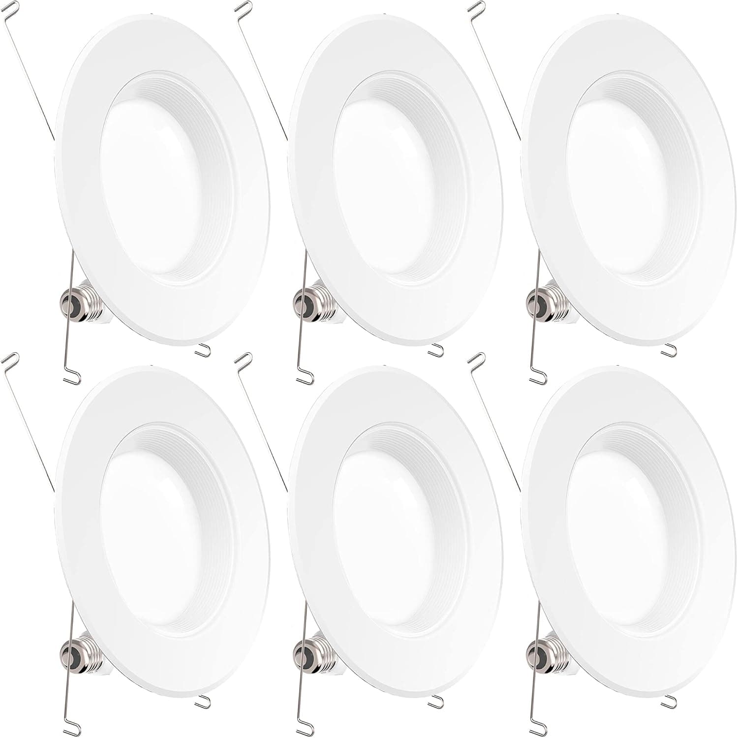 Sunco LED Recessed Lighting 6 Inch, 6 Pack 3000K Warm White 50,000 Hour Lifetime, Dimmable Can Lights, Baffle Trim, 13W=75W, 965LM, Damp Rated, Retrofit Installation - UL Certified