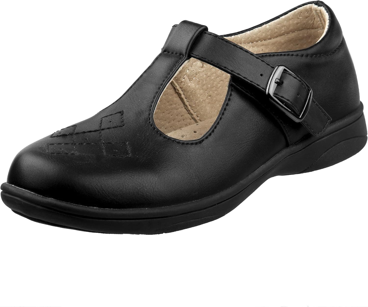 Laura Ashley Girls School Uniform Shoes with Elastic Gore Buckle (Toddler/Little Kid/Big Kid)