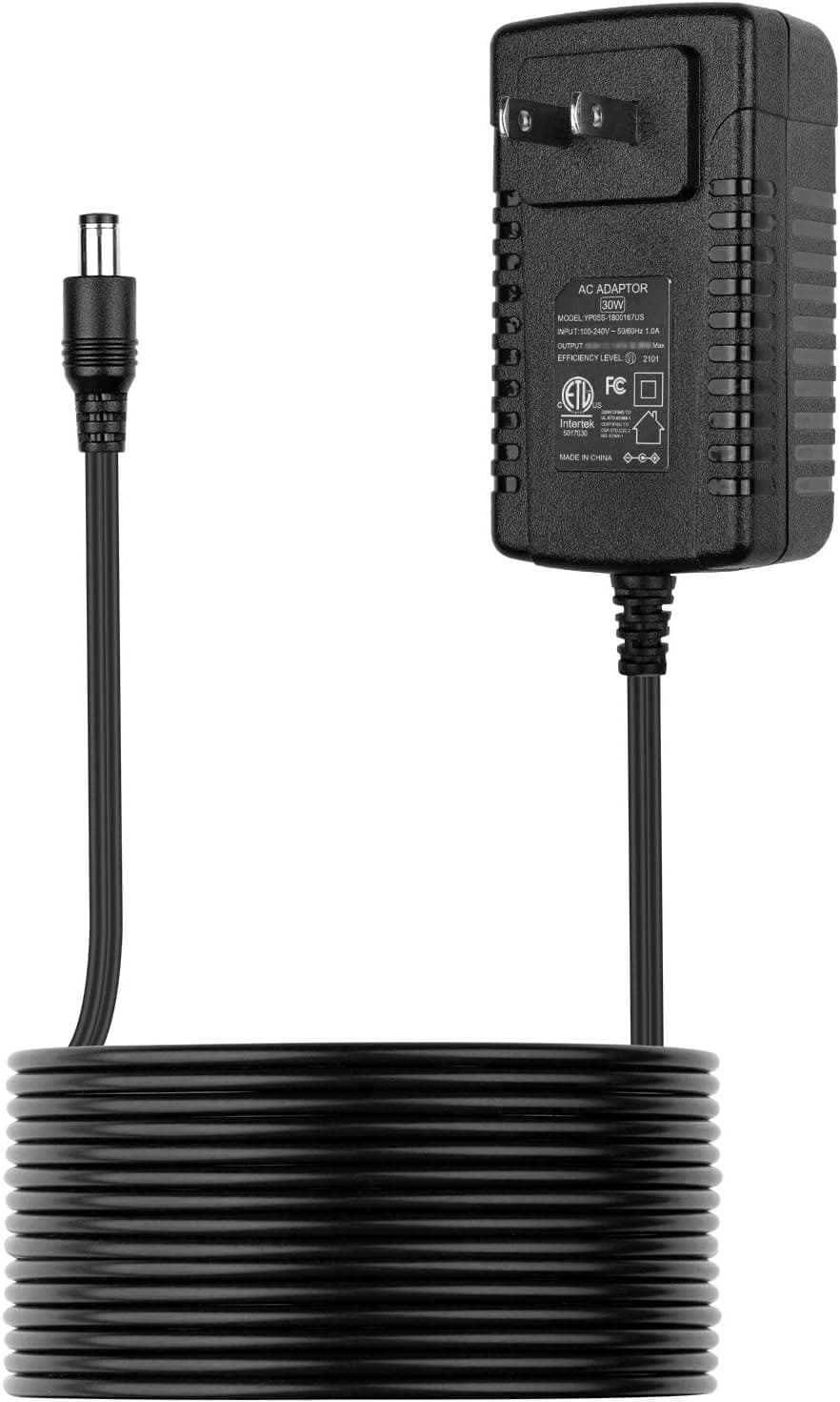 Alexa Power Cord Adapter Replacement for Alexa 4th / 3rd Generation, Alexa Plus 2nd Gen, Alexa Show 10 (3rd Gen), Show 2nd Gen, Show 8-30W Charger Plug 5ft