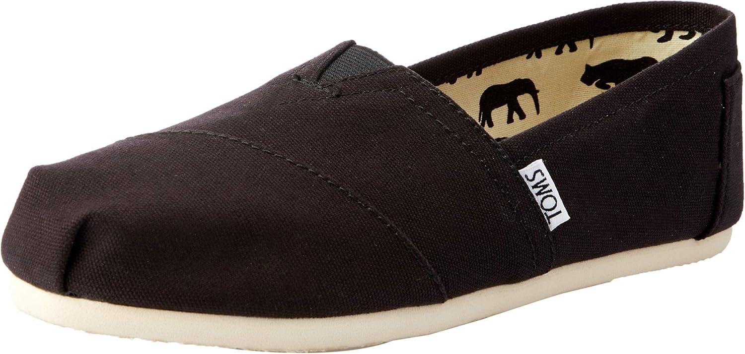 TOMS Black Canvas Women's Classic 001001B07-BLK (Size: 6.5)
