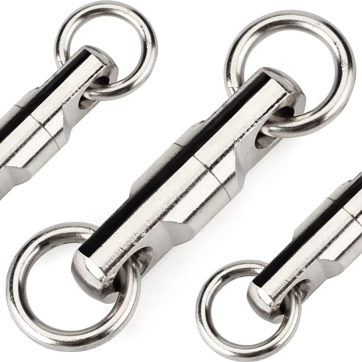 10 Pcs Heavy duty swivels Connector Tackle Fishing Accessories Stainless Steel Swivels Solid Welded Rings High Strength Heavy Duty Durability Barrel Game for Saltwater Freshwater (Test 160 Lb -320 Lb)