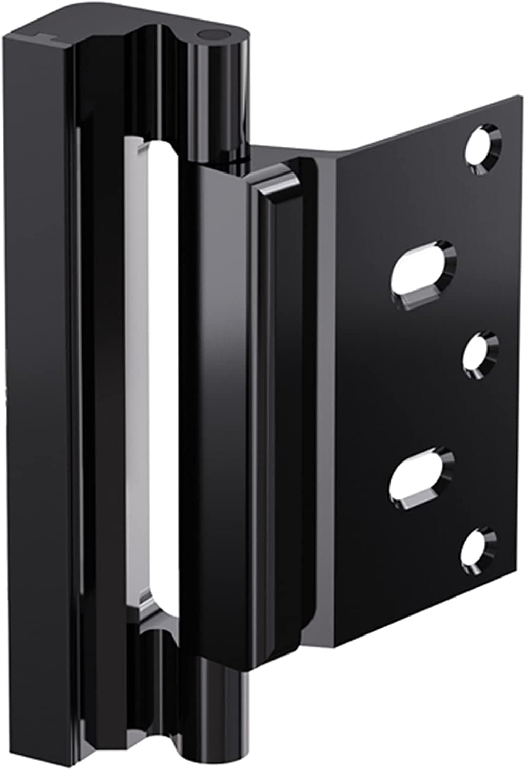Mousike Home Security Door Lock with Pull Ring,Upgrade Easy Open Childproof Door Reinforcement Lock with 4" Stop Withstand 1200 lbs for Inward Swinging Door, Defend Your Home Safe（Black of 1Pack)