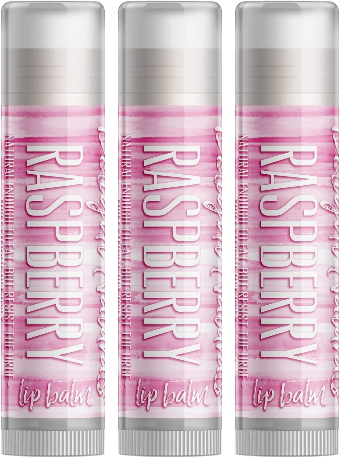 Delight Naturals Raspberry Lip Balm - Set of Three