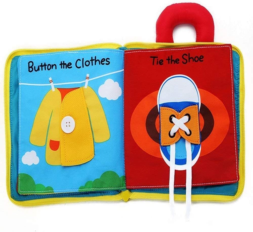 beiens Quiet Book for Baby 1-3 Ages for Cloth Soft Baby Book Touch and Feel Toys, Activity Busy Book, Activity Book， Sensory Book、Identify Skill Boys and Girls