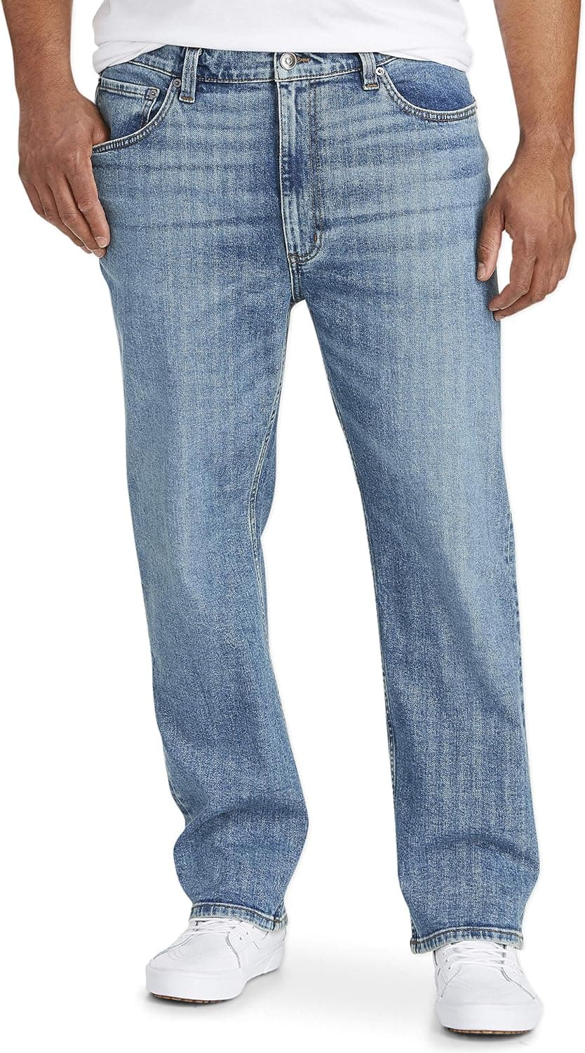 Amazon Essentials Men's Big & Tall Relaxed Straight Stretch Jean Fit by DXL