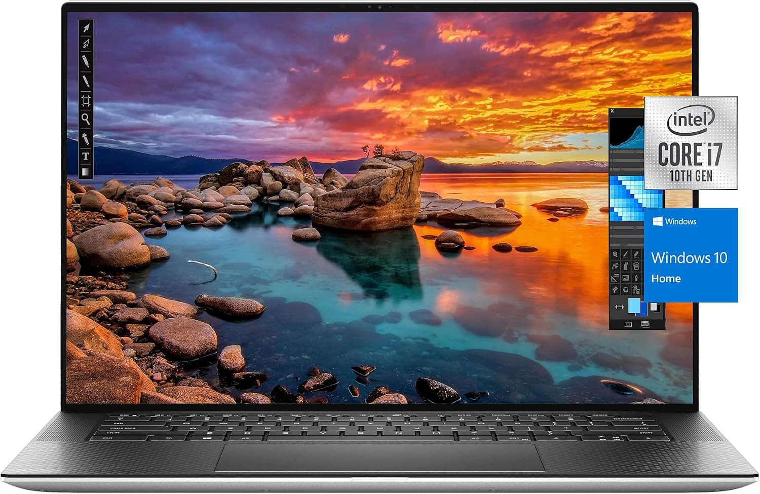 Dell Newest XPS 15 9500 Elite Laptop, 15.6" FHD+ 500 Nits Display, Intel Core i7-10750H, GTX 1650Ti, 64GB RAM, 1TB SSD, Webcam, Backlit Keyboard, Fingerprint Reader, WiFi 6, Thunderbolt, Win 10 Home