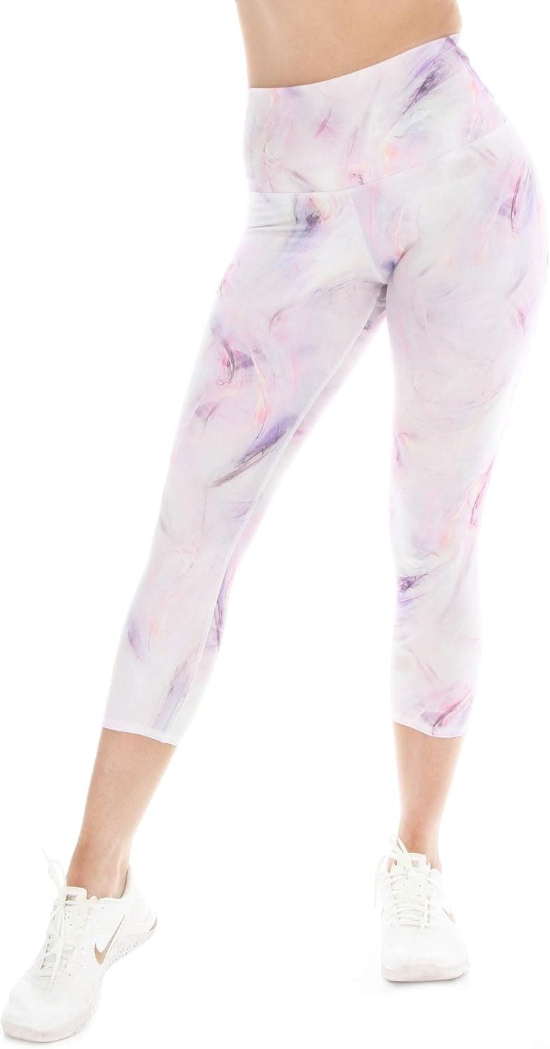 EVCR Capri Leggings for Women - Non See Through Soft Athletic Yoga Pants for Workout