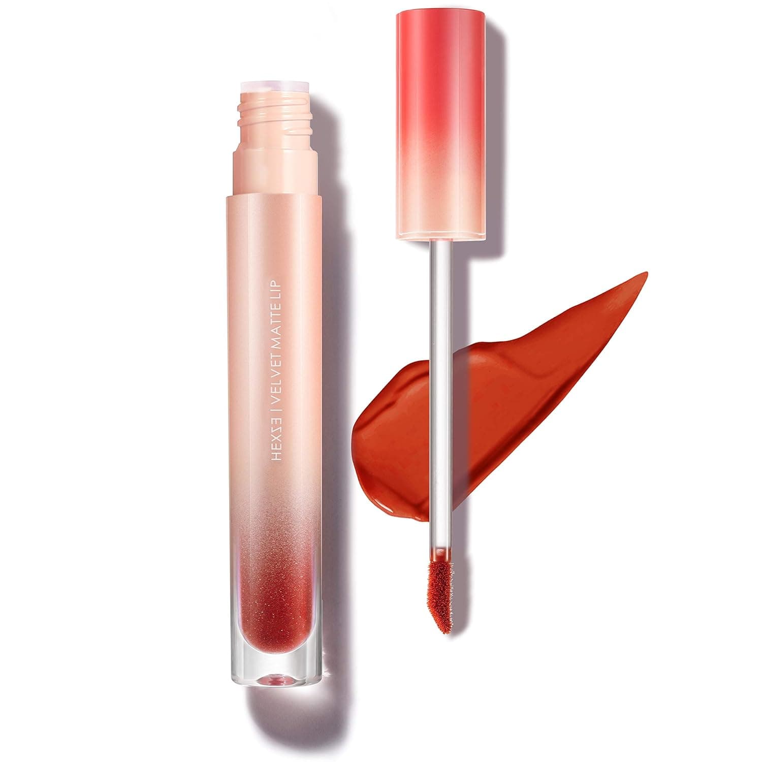 HEXZE Lipstick Long Lasting Matte Lipstick, Hydrating Lipsticks Super Lustrous Lip Makeup labiales，gloss Soft Velvet Lip M16