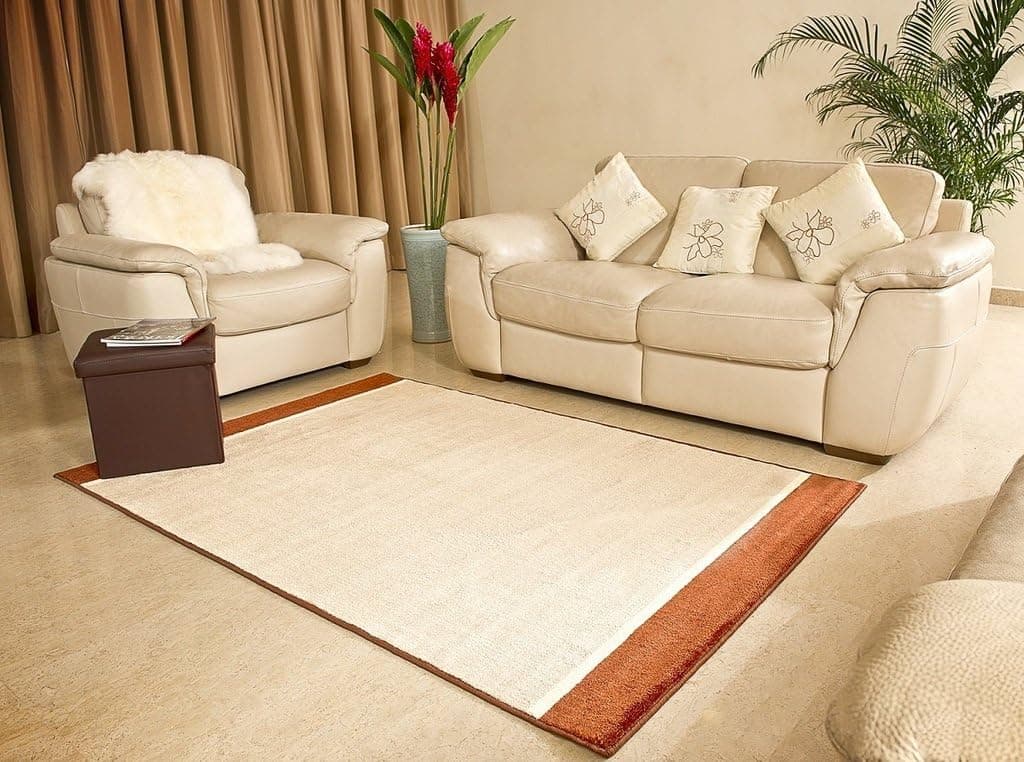 FORESTHOME Area Rugs Soft Touch Indoor, Non-Slip Area Rugs/Carpet, 78x53.2 inch, Chocolate Brown F-7001